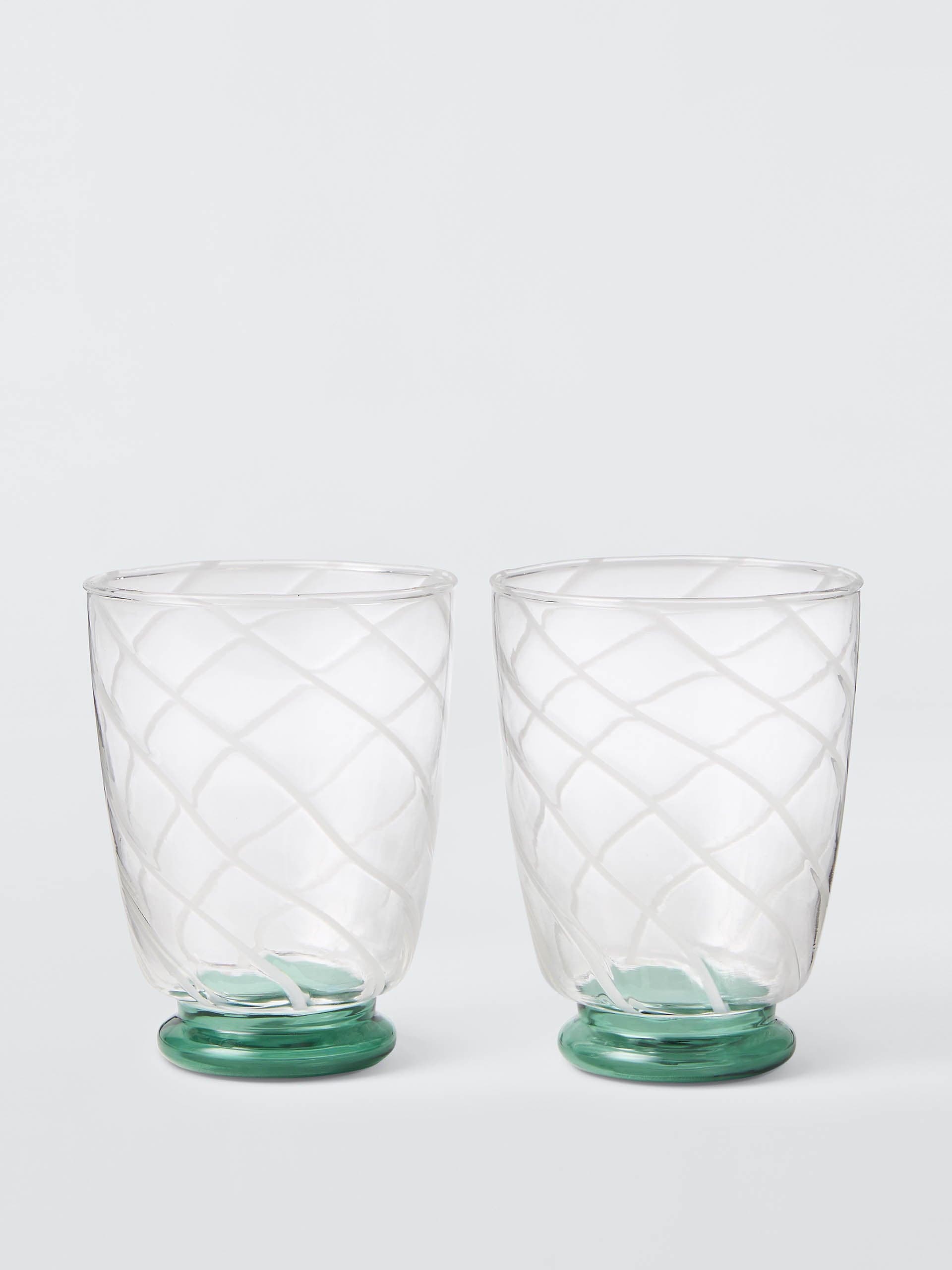 Green glass tumblers 105ml (set of 2)