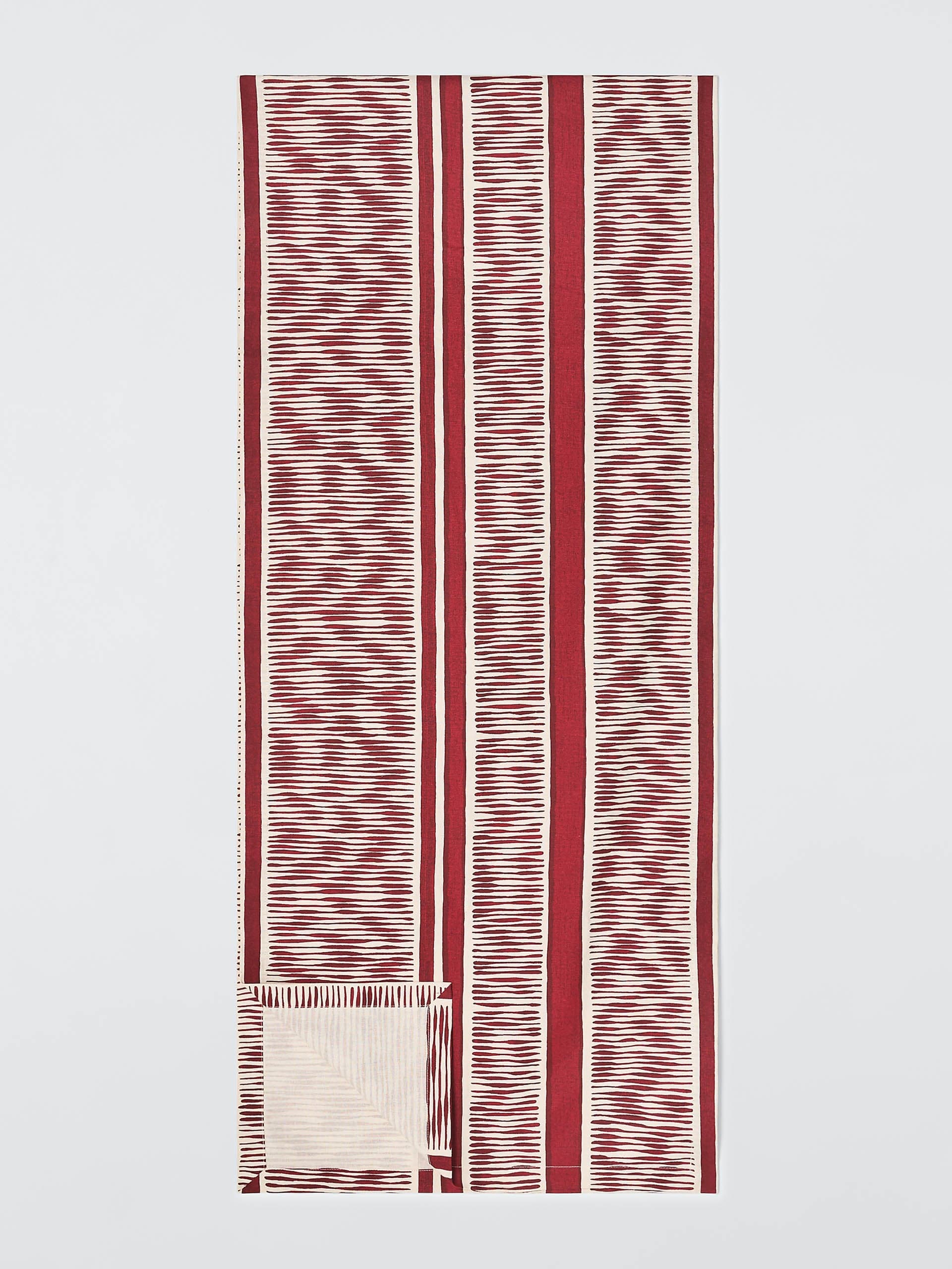 Red Ikat stripe runner