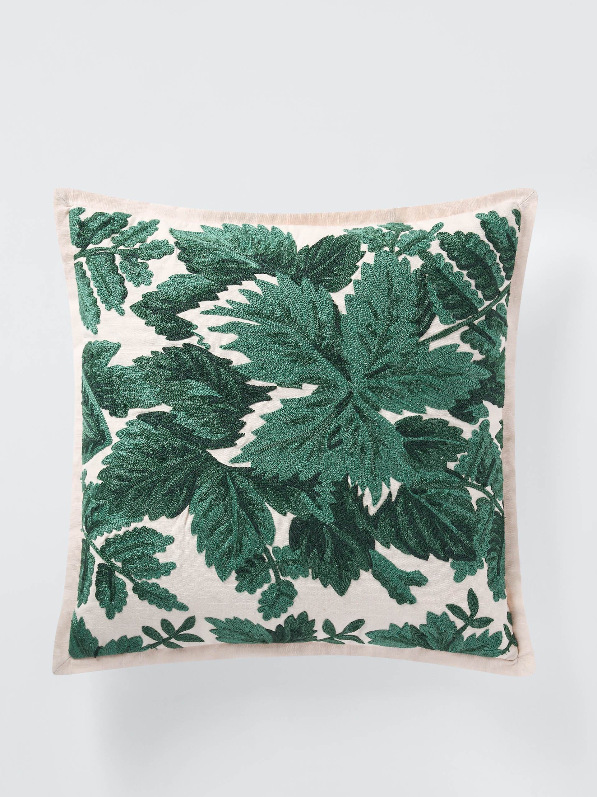 Botany cushion, leaf green