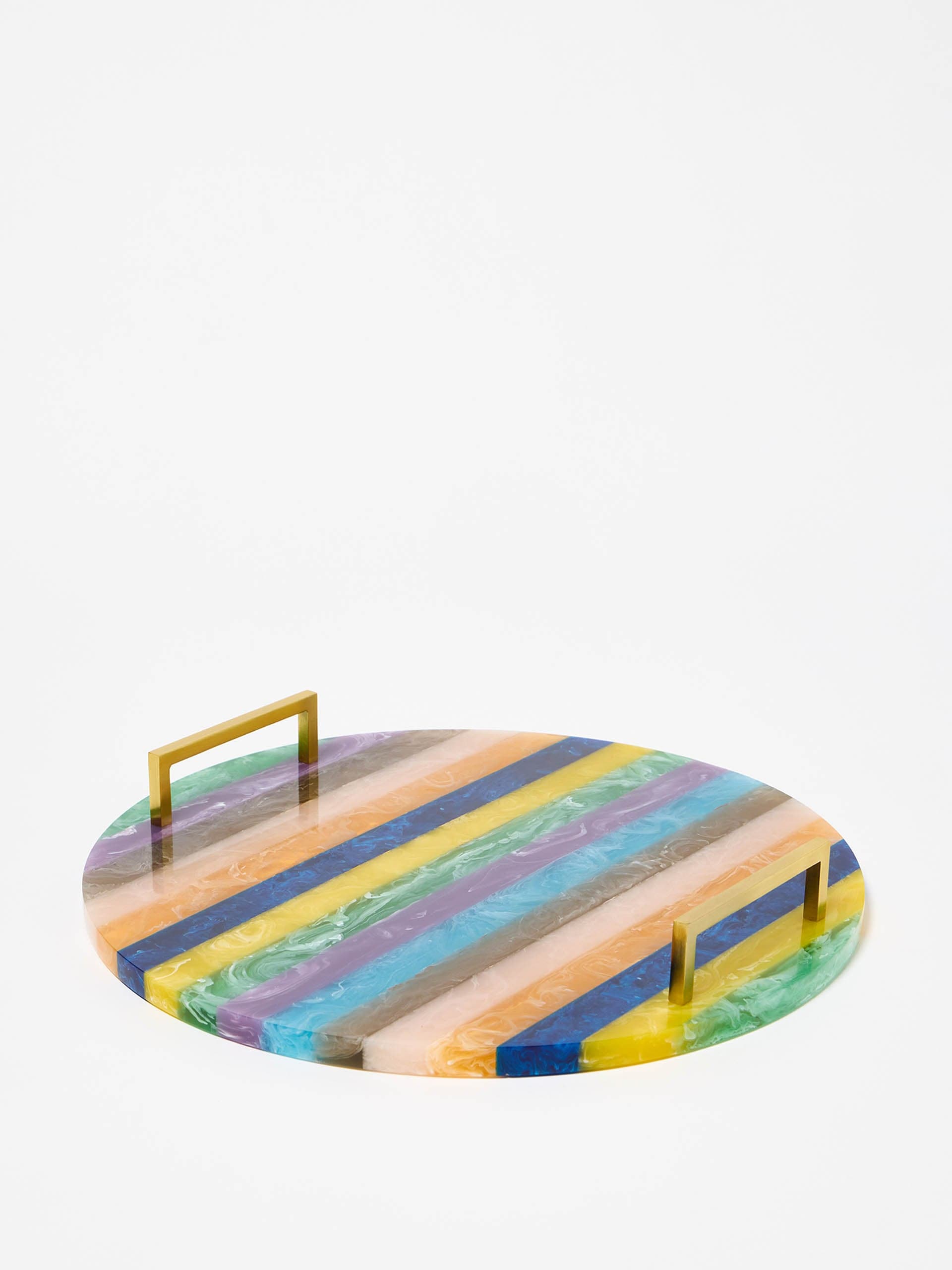 Rayos striped resin bar tray