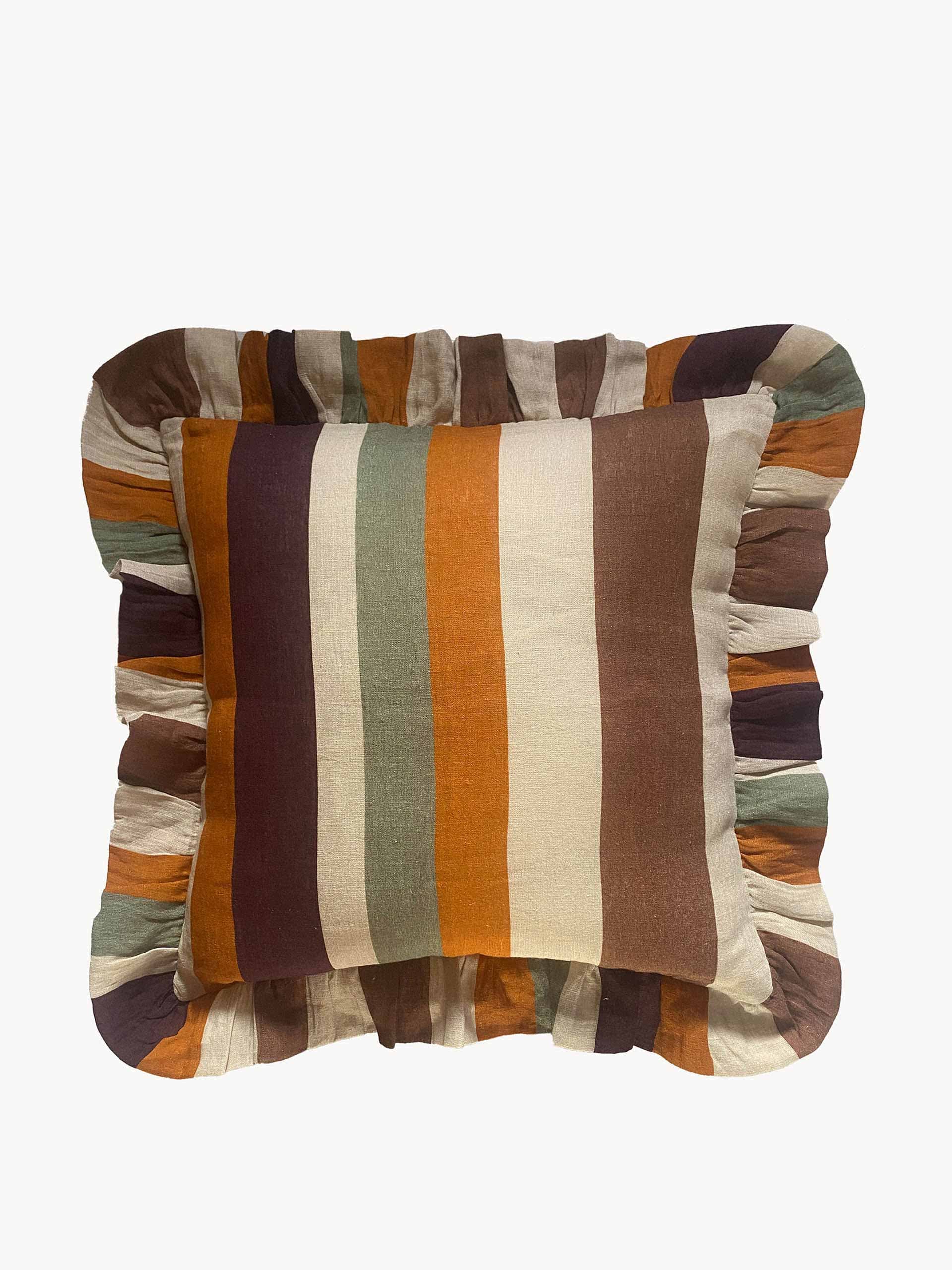 Collagerie x Amuse La Bouche stripe square cushion cover