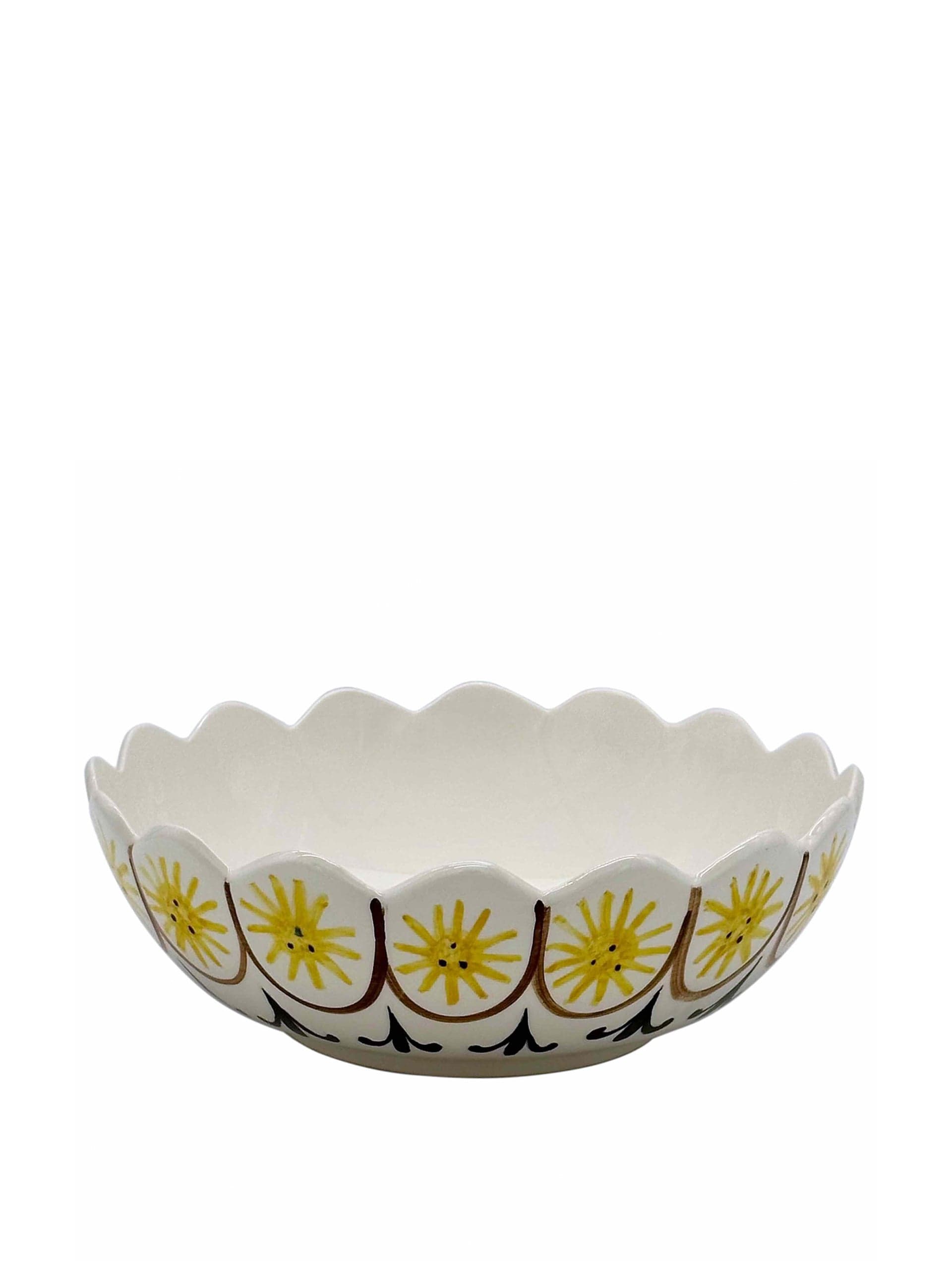 Collagerie x Villa Bologna Pottery scalloped salad bowl