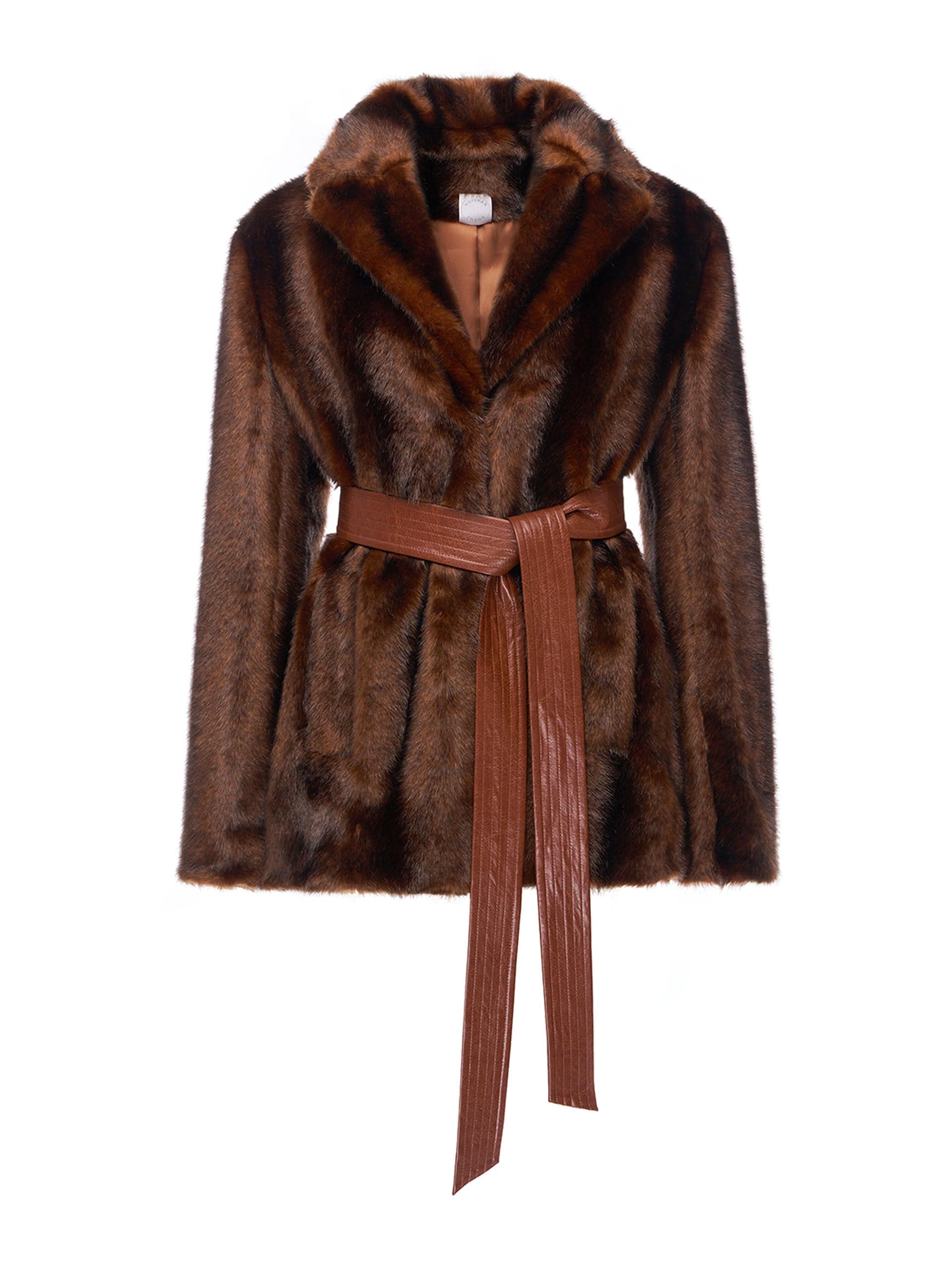 Rylee jacket chocolate faux mink fur