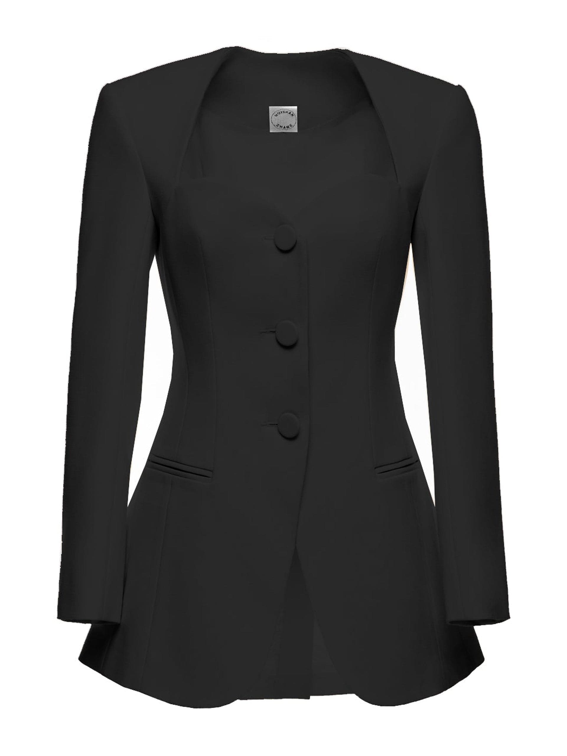 Kim black crepe jacket