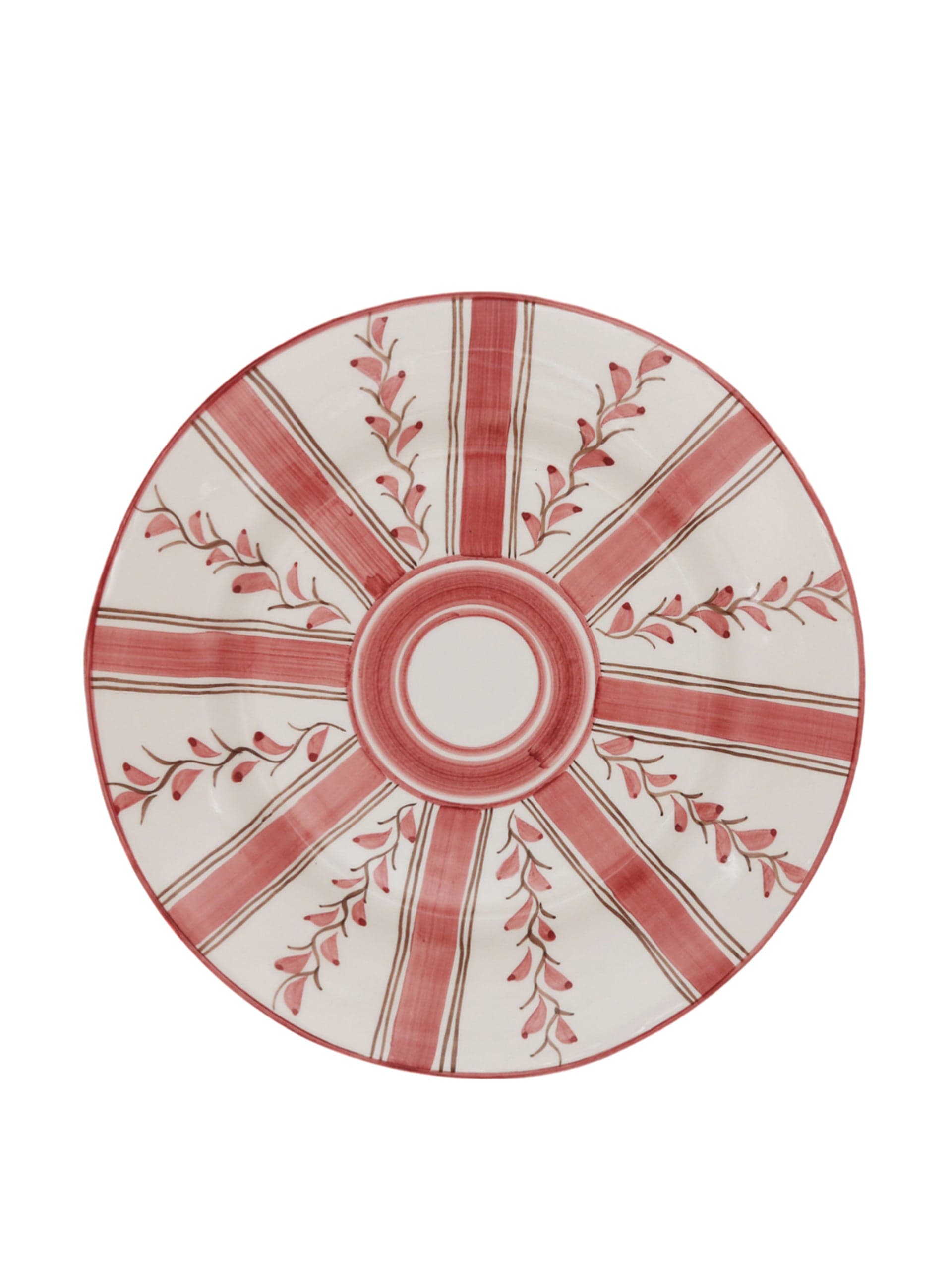 Rose stripe dinner plate