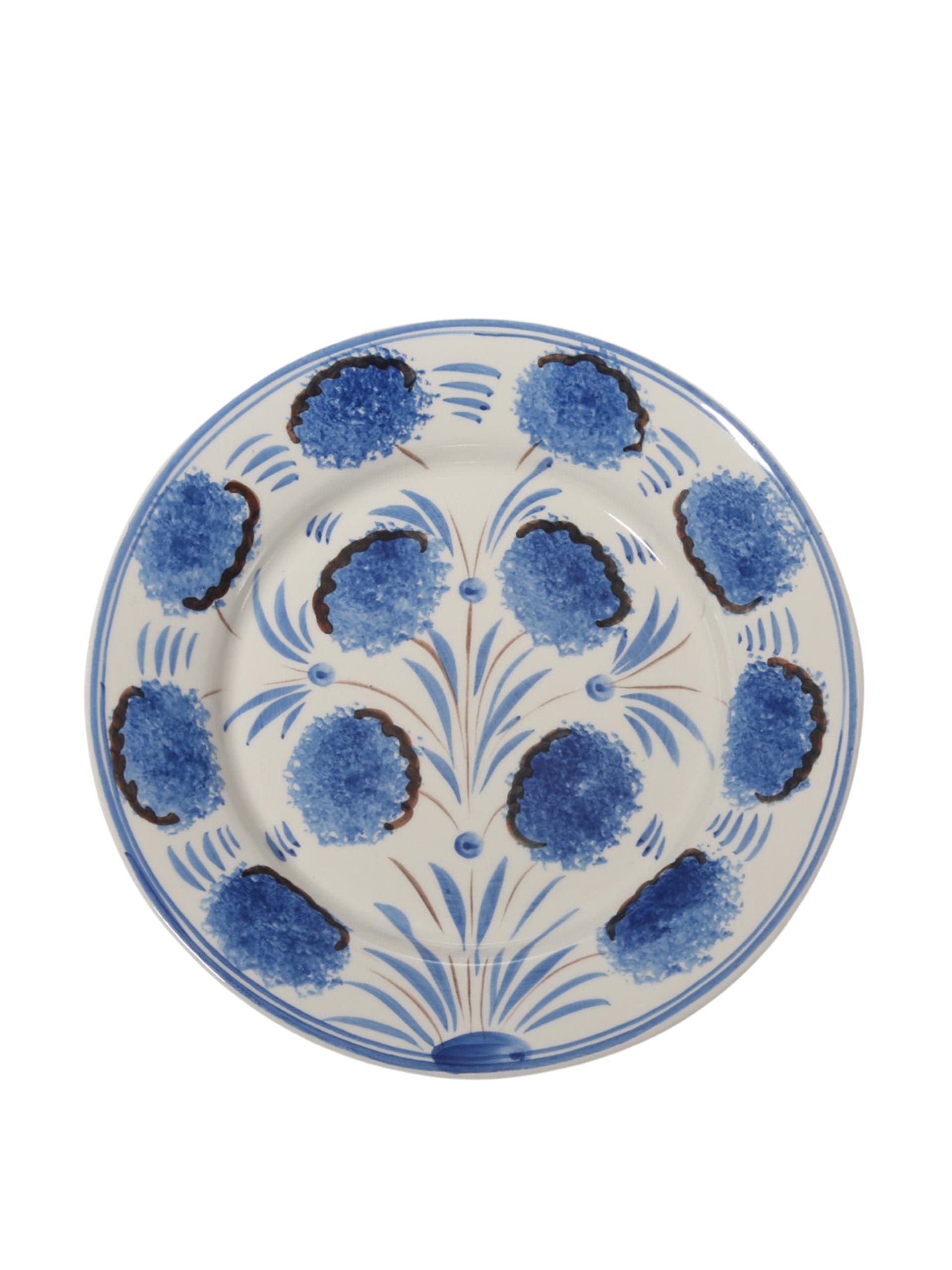 Blue flower dinner plate