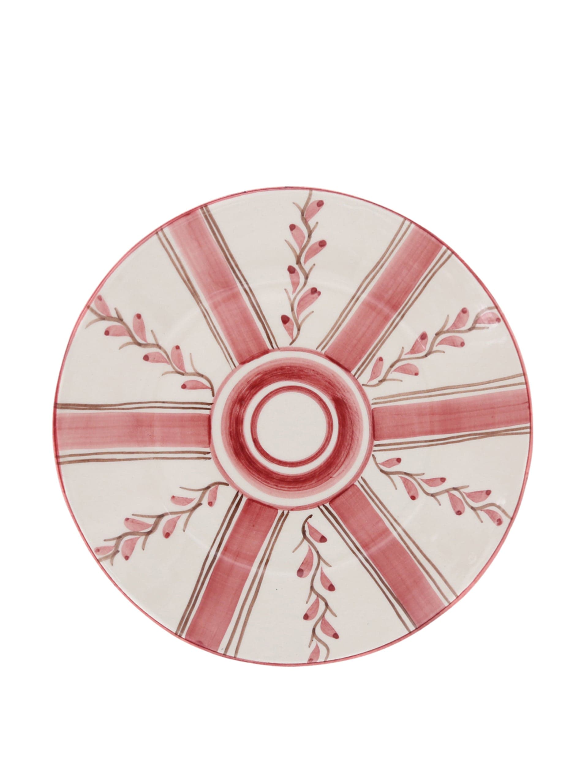 Rose stripe dessert plate