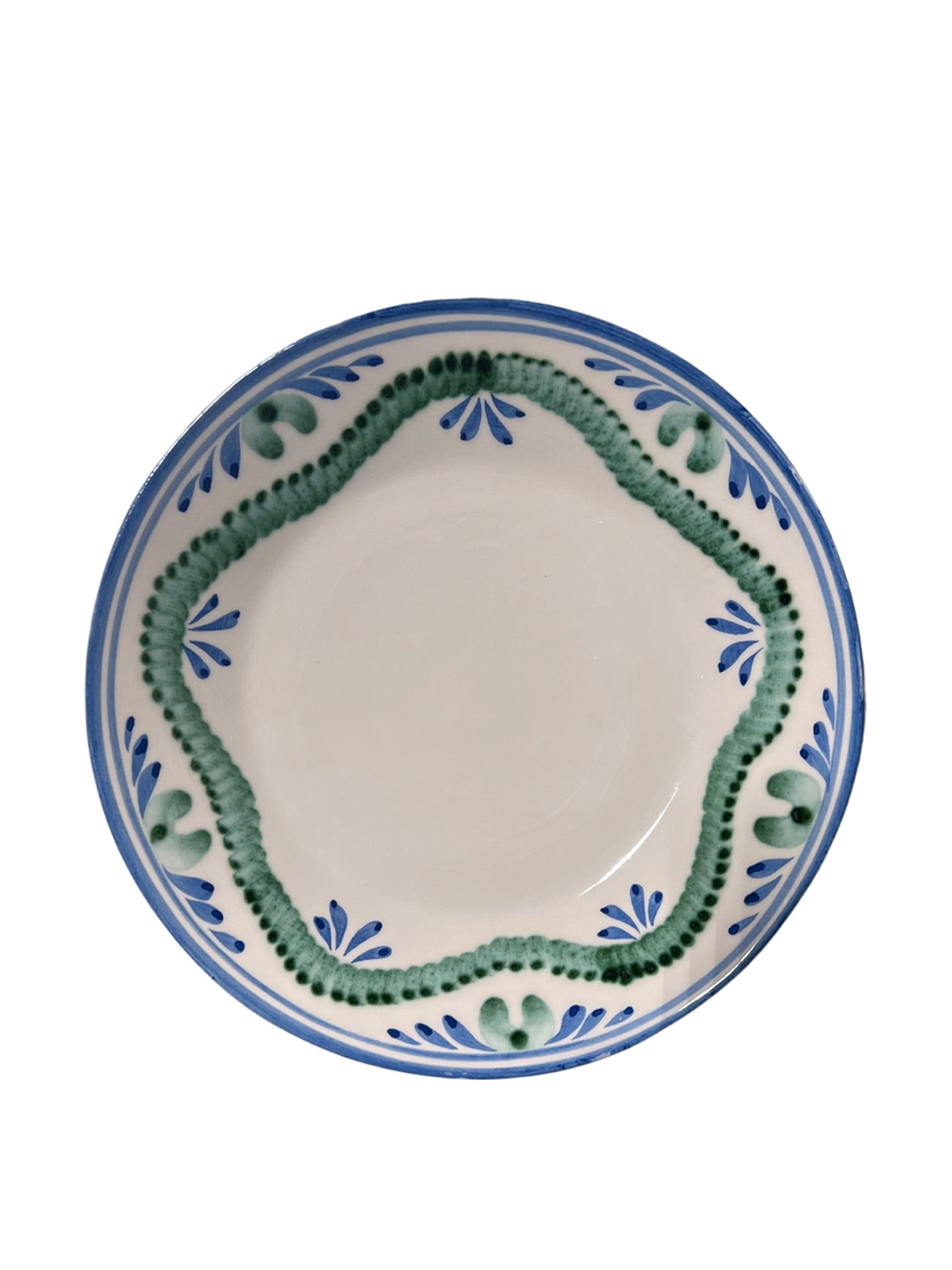 Caterpillar blue dessert plate