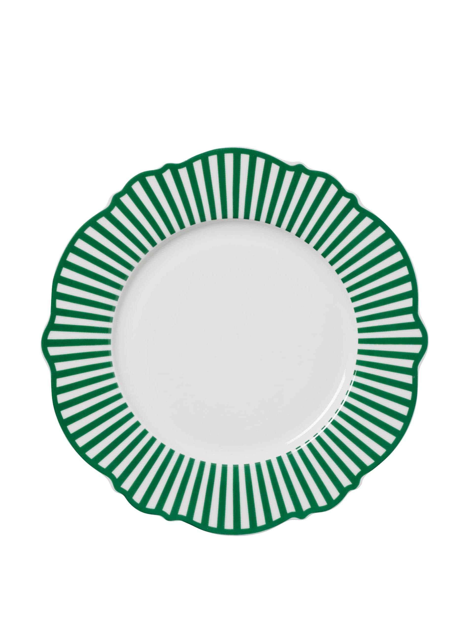 Forest green wave dinner plates (set of 4)