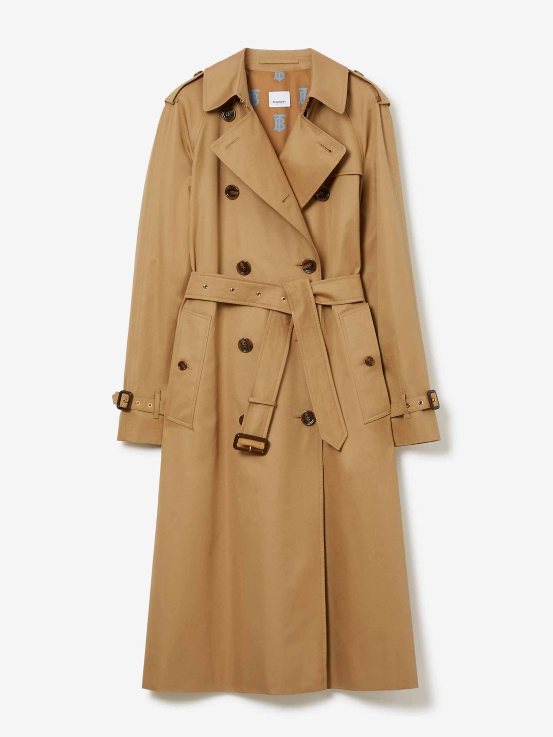 Cotton gabardine trench coat