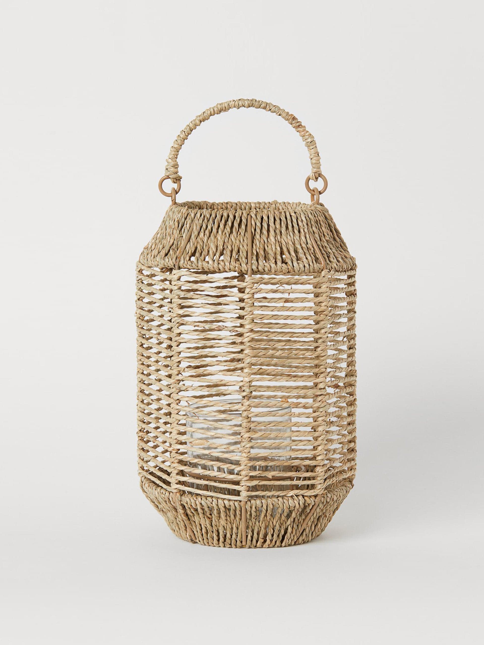 Seagrass candle lantern