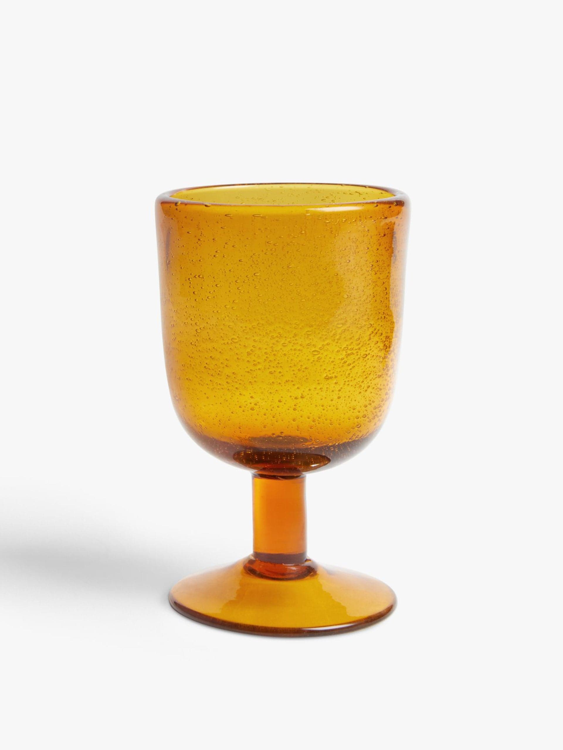 Bubble wine glass in Amber