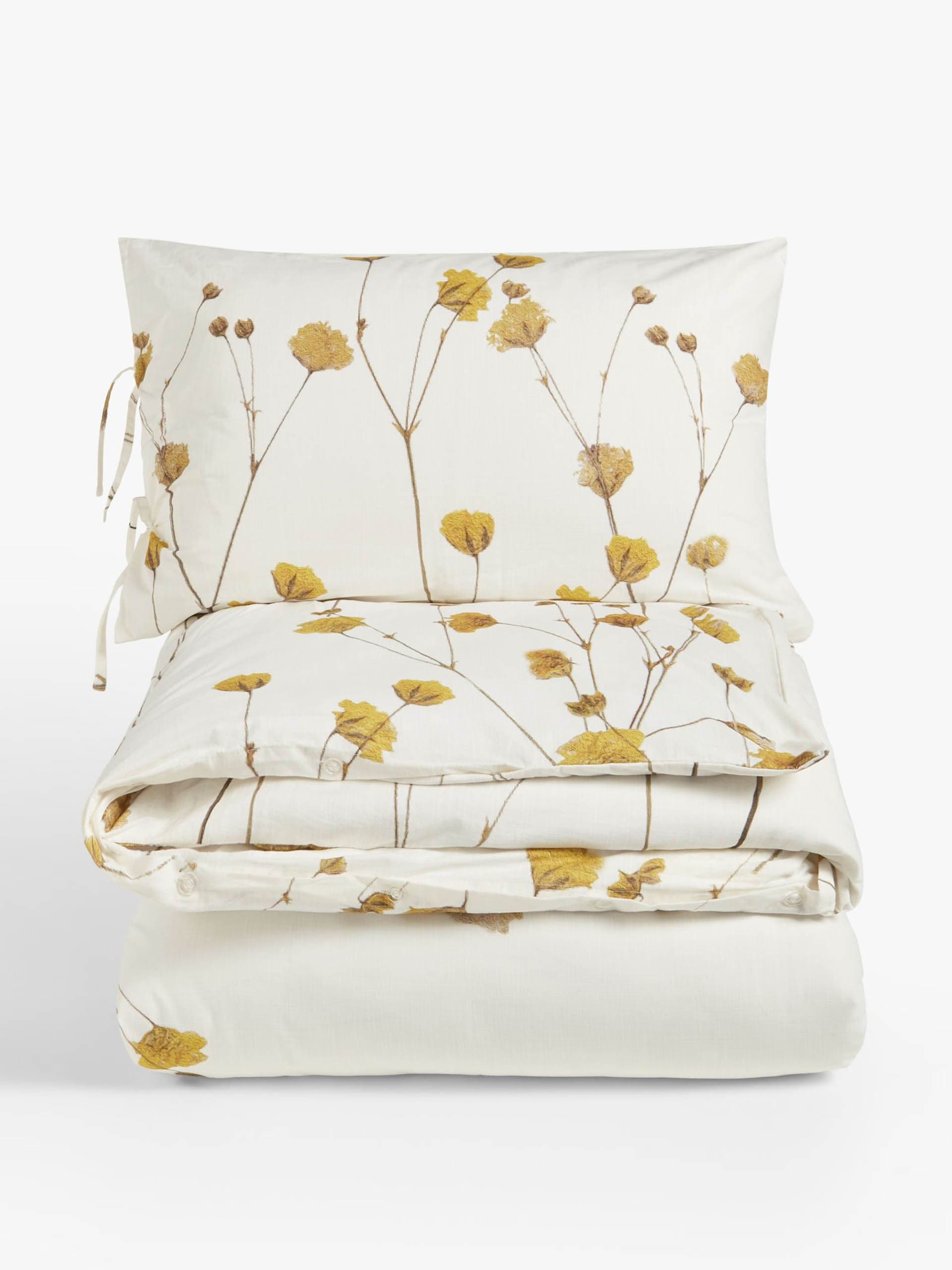 Cream and gold floral duvet set