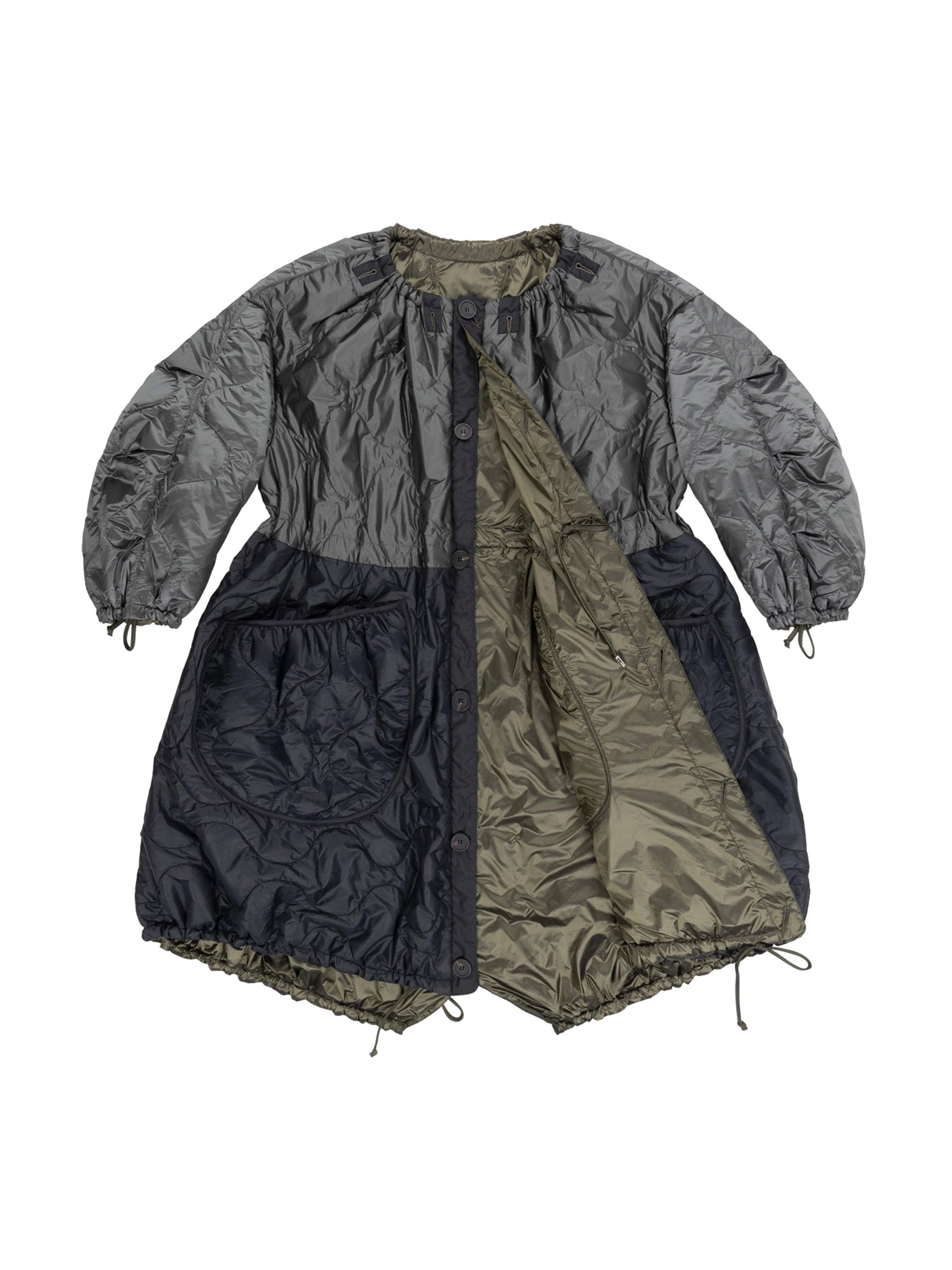 Quilted parachute parka