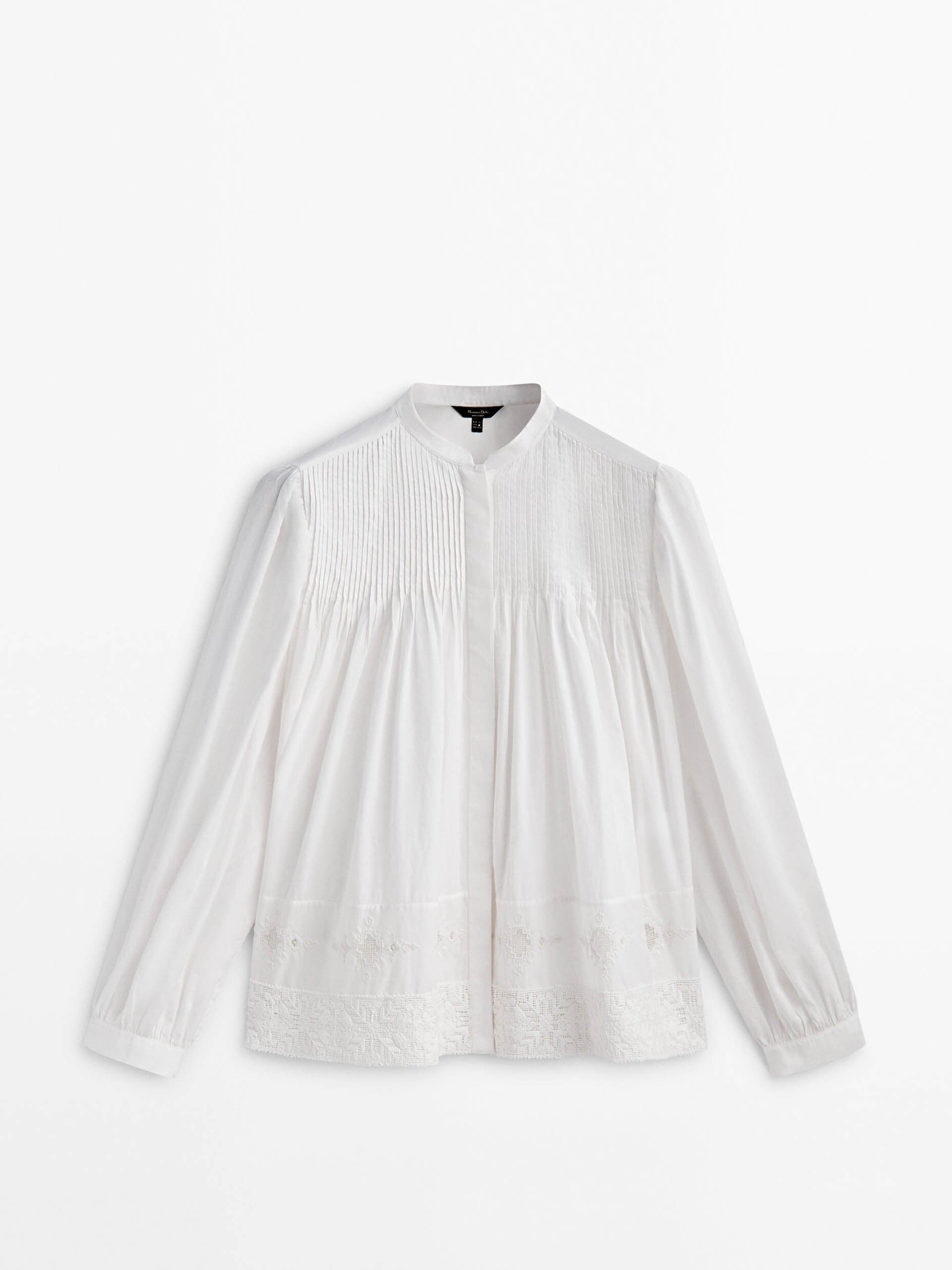 White cotton voile shirt