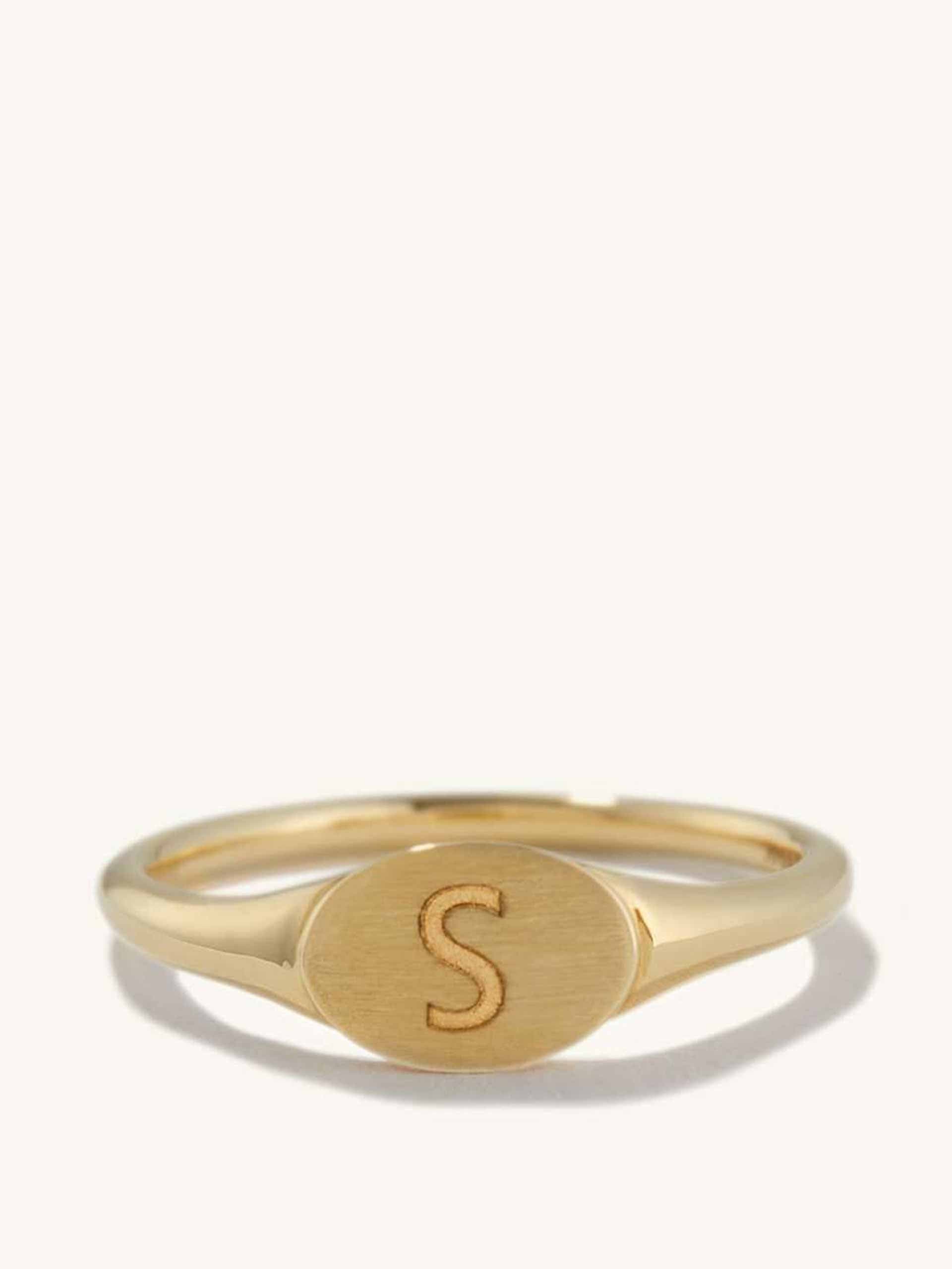 Initial signet ring