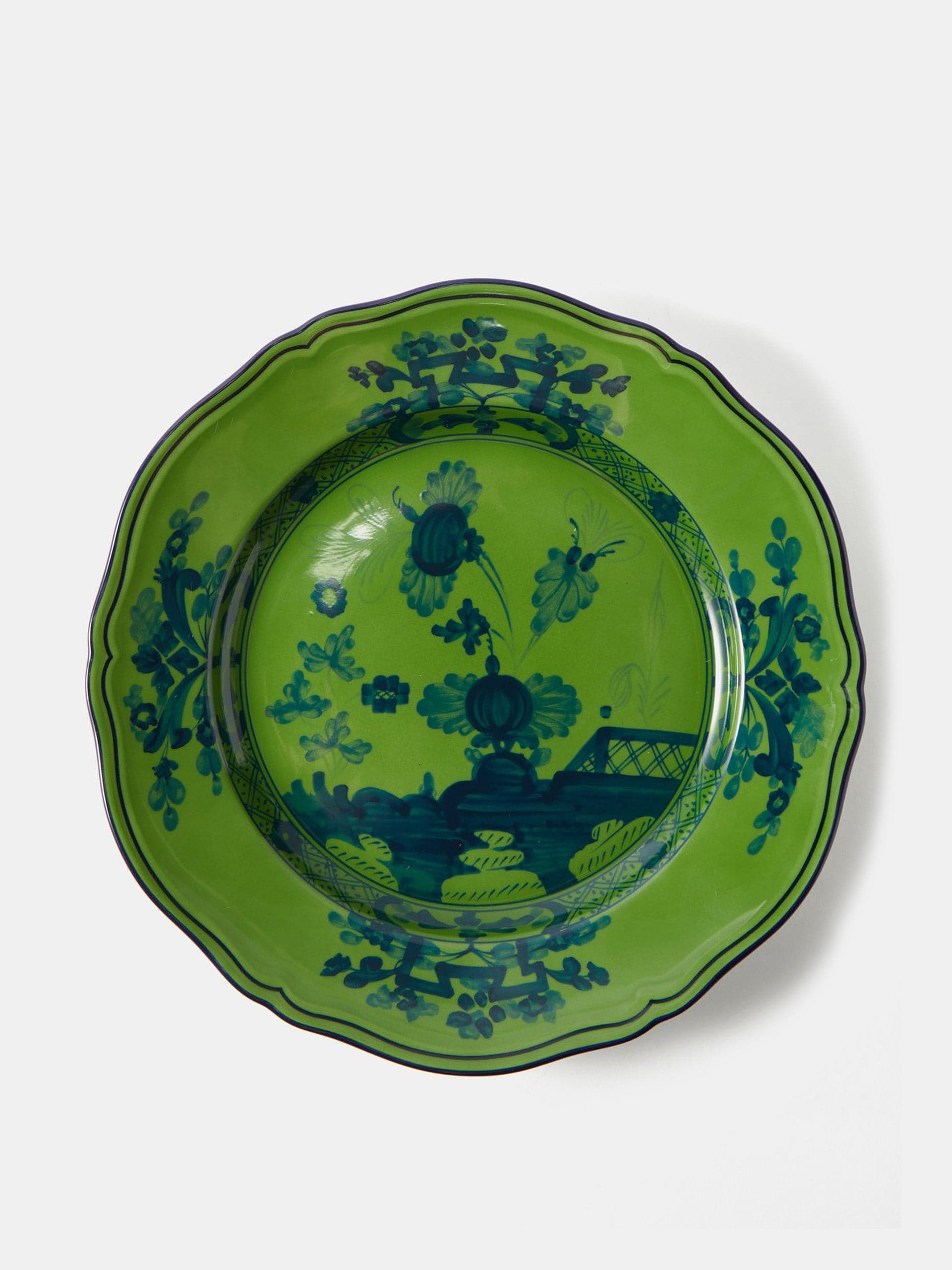 Round platter in Malachite