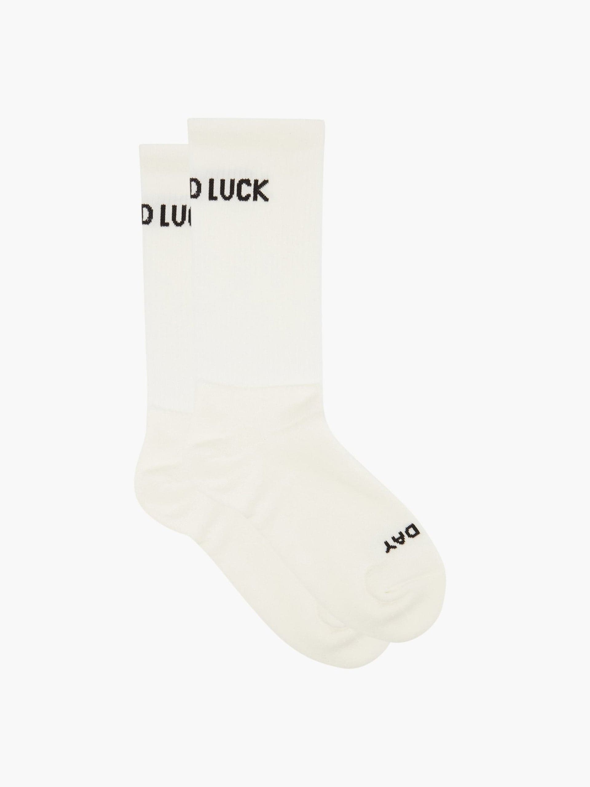 White cotton-blend socks