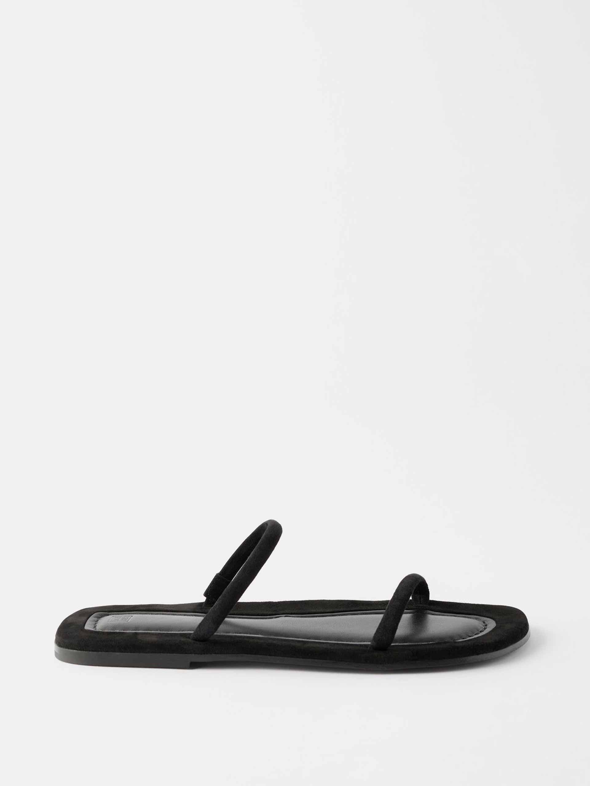 Black suede sandals