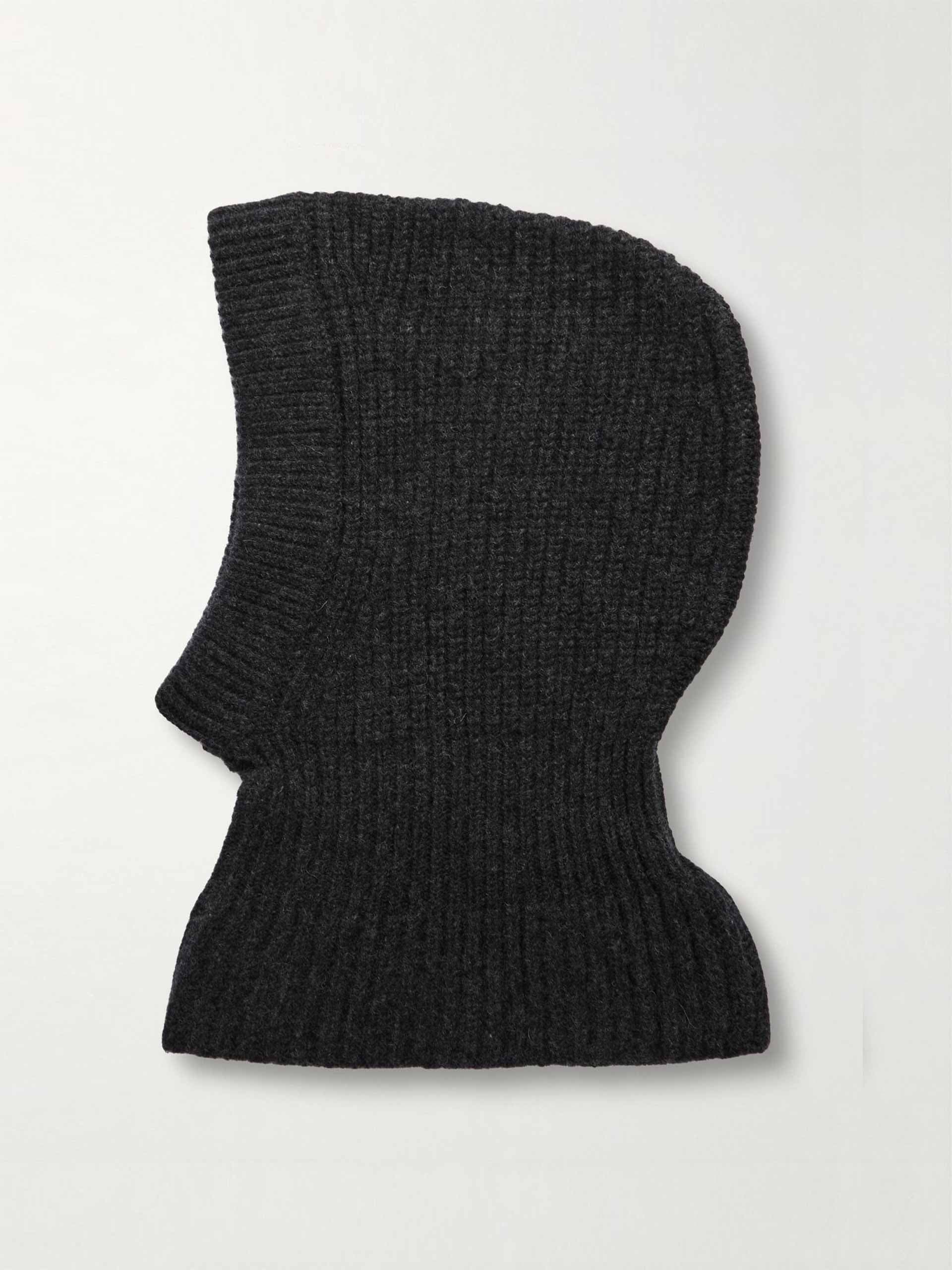 Ribbed wool balaclava