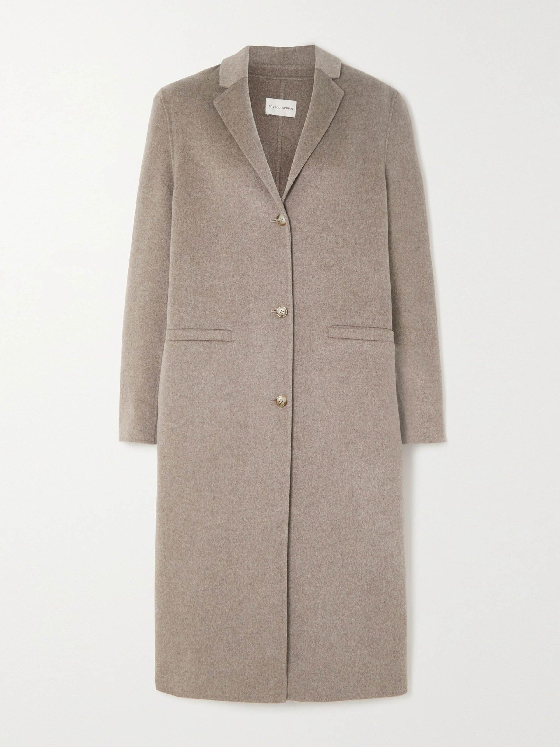 Wool and cashmere-blend coat