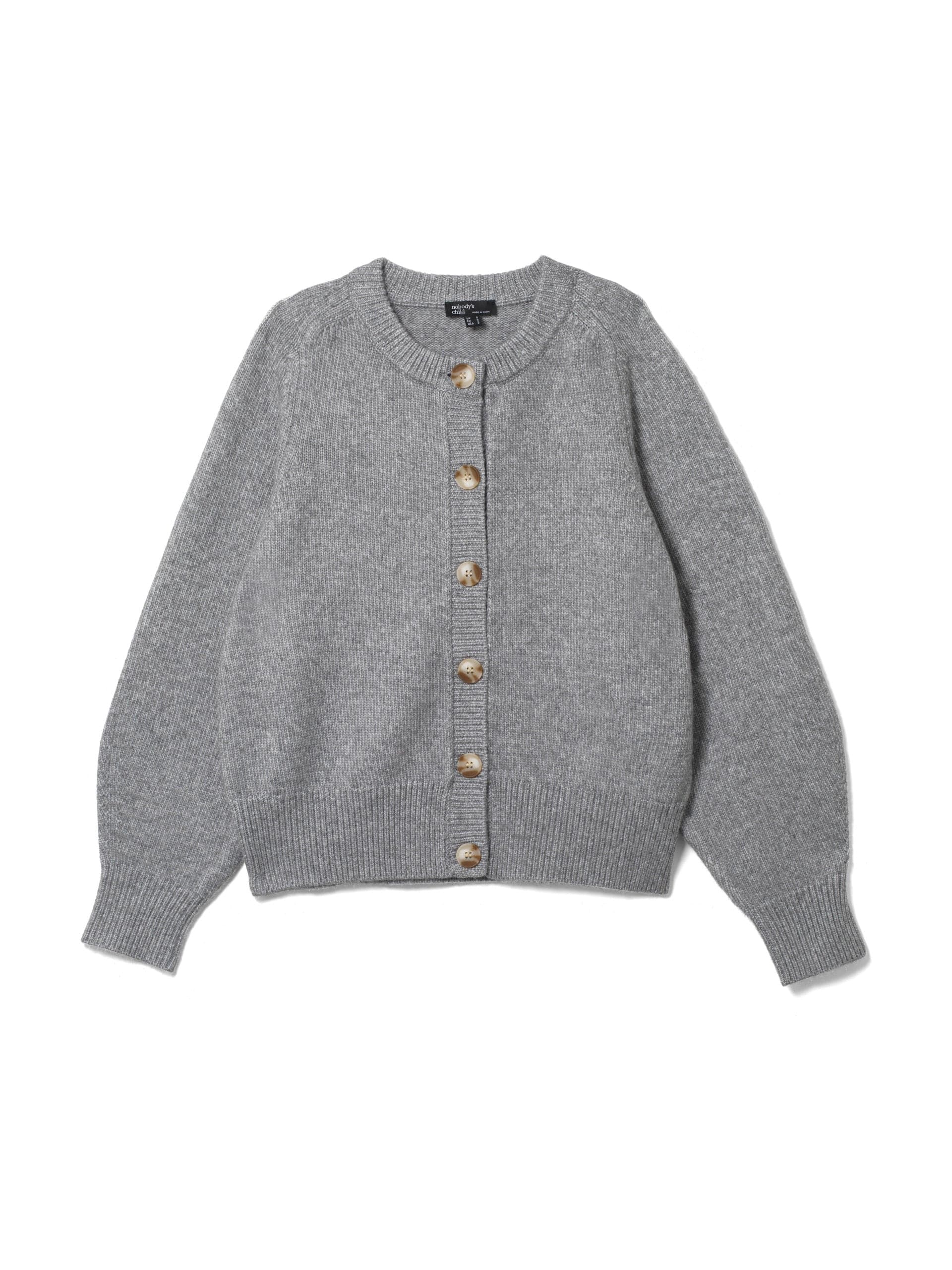 Grey knitted cardigan