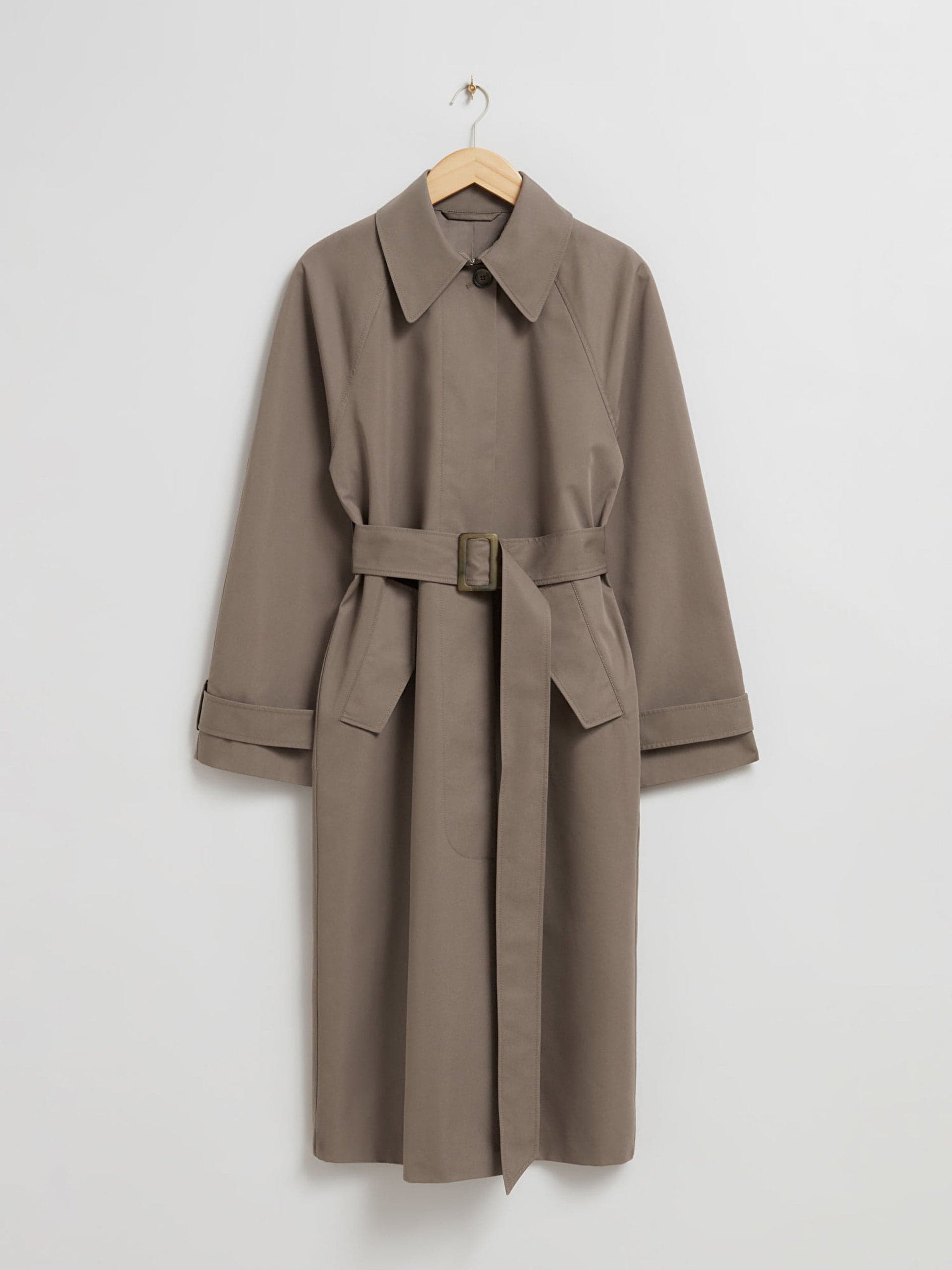 Relaxed trench coat in Mole