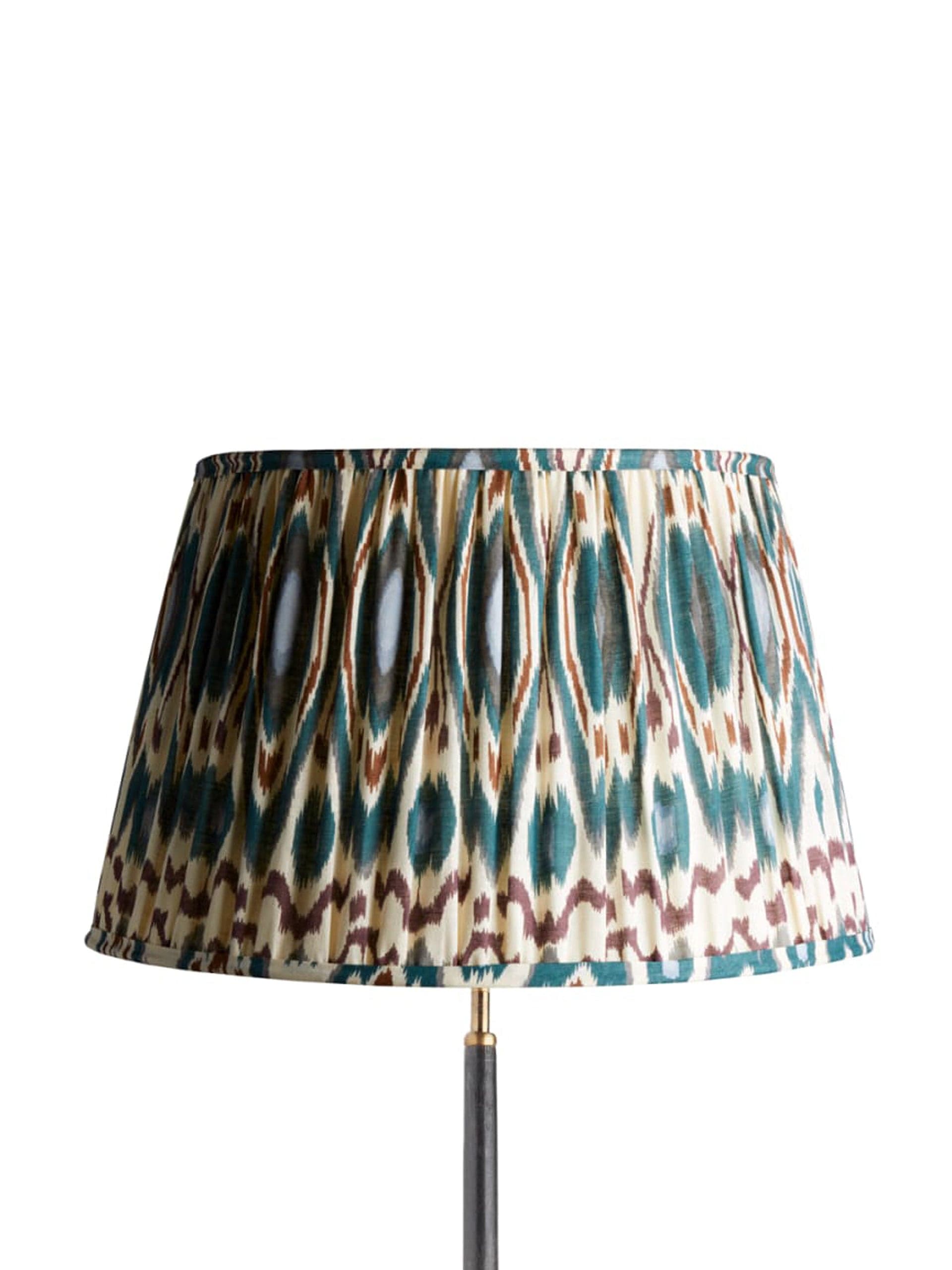 Straight empire printed linen ikat shade