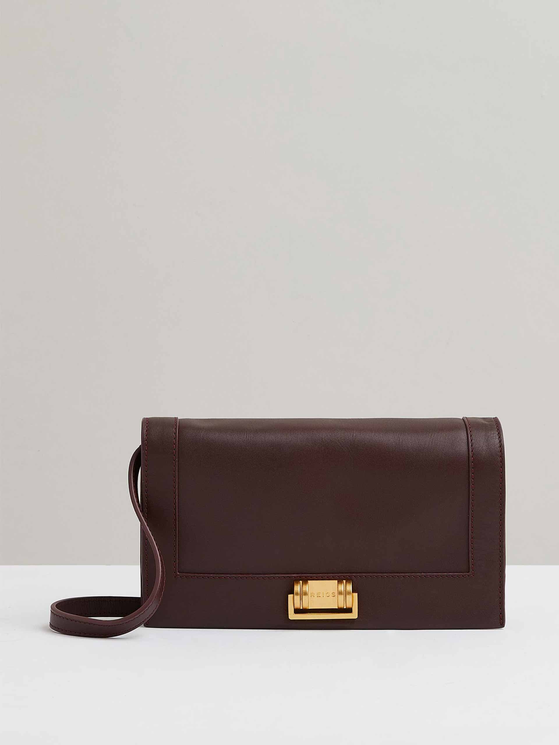 Sariah leather suede shoulder bag