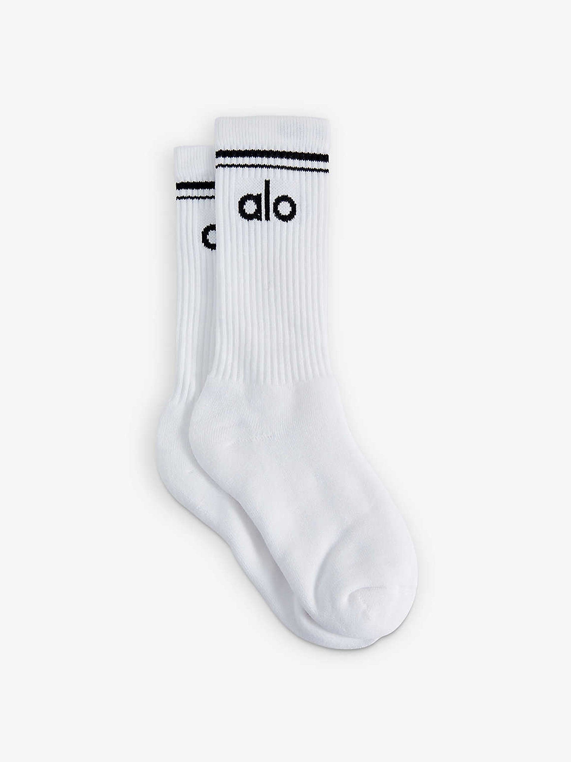 White cotton-blend socks