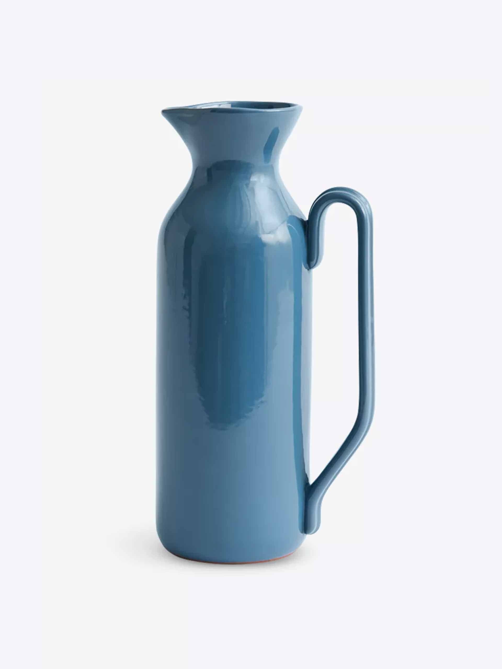 Barro sculptural-handle terracotta jug