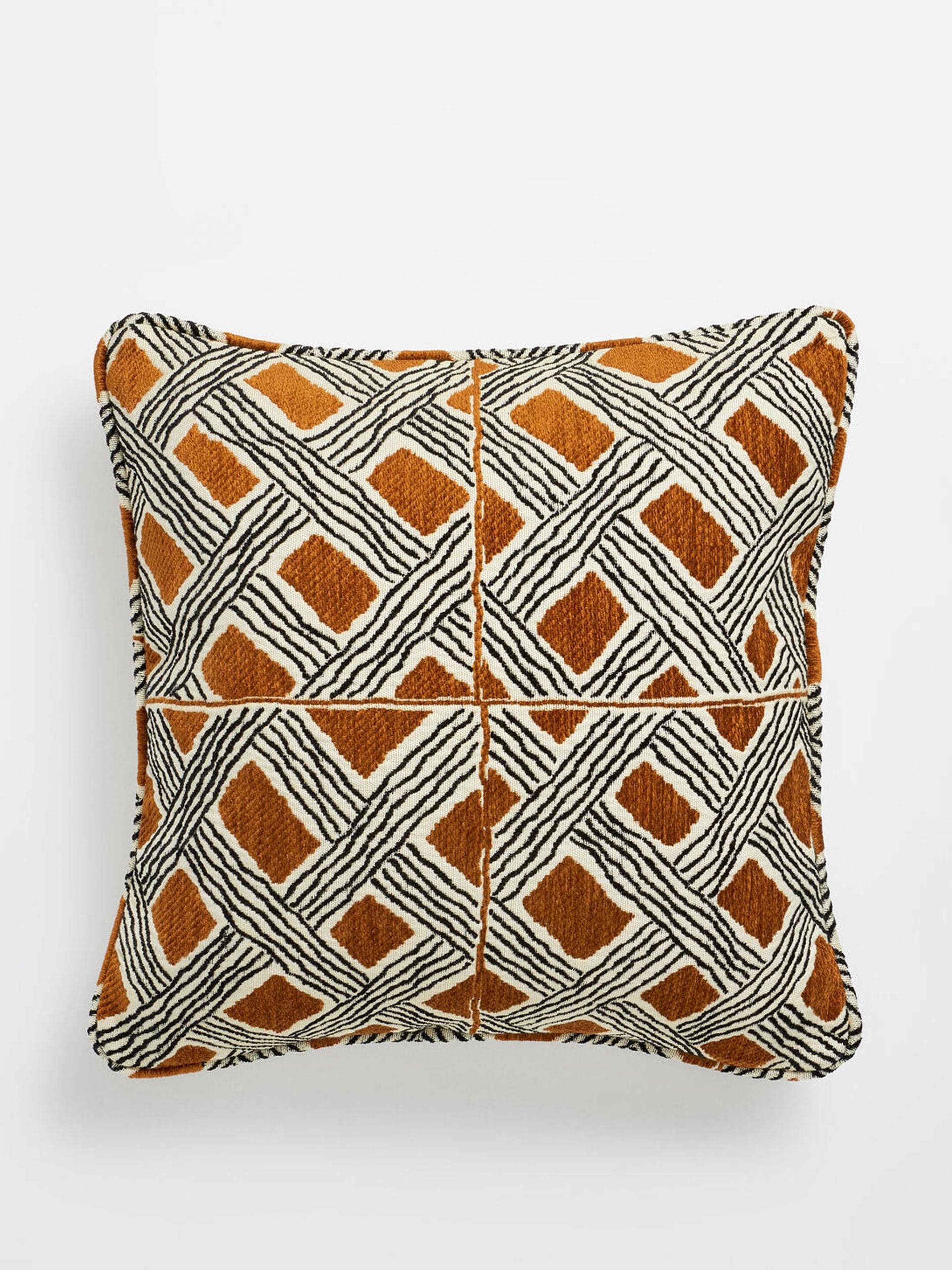 Rust printed cushion