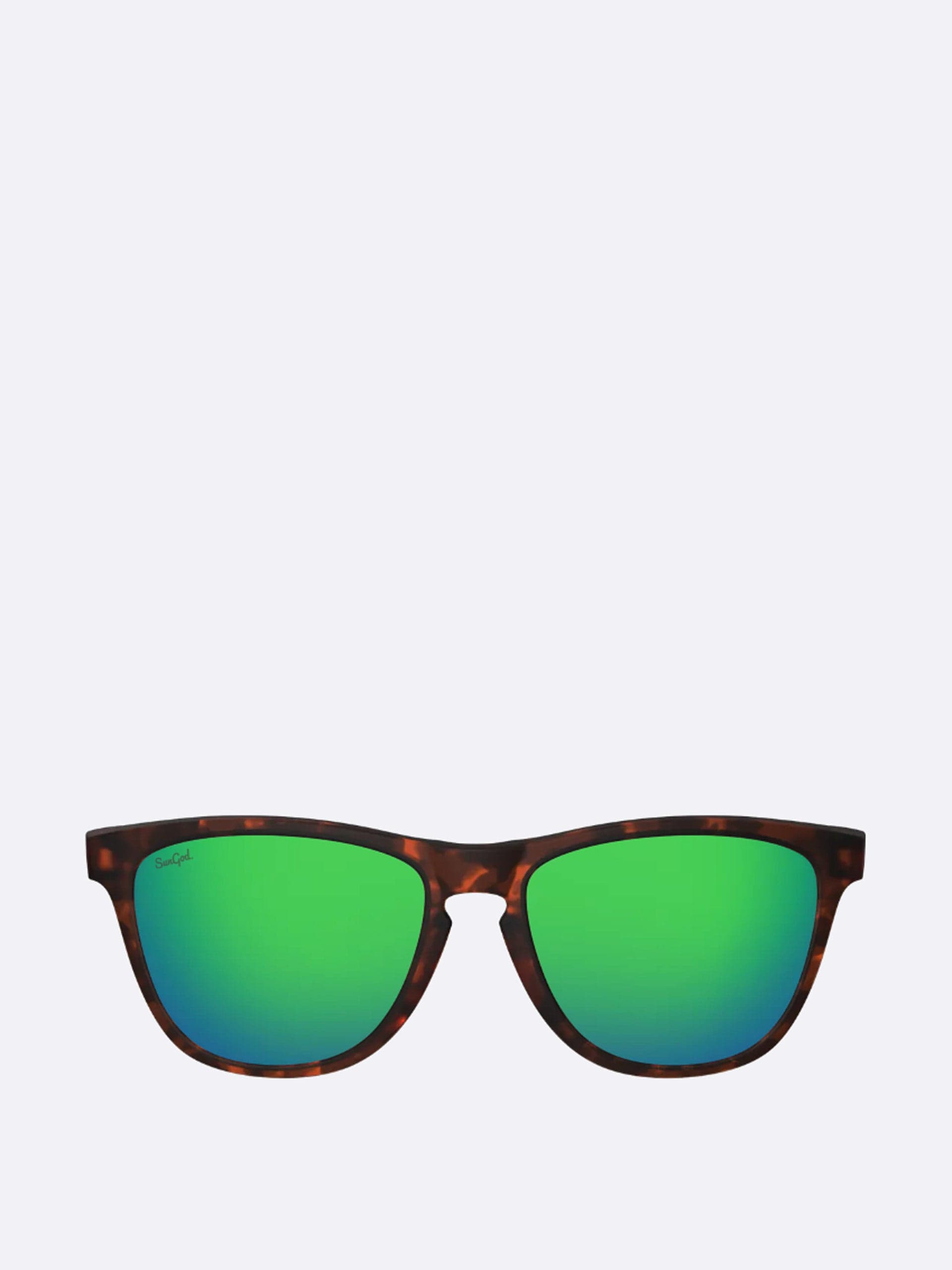 Matte tortoiseshell and green Classic sunglasses