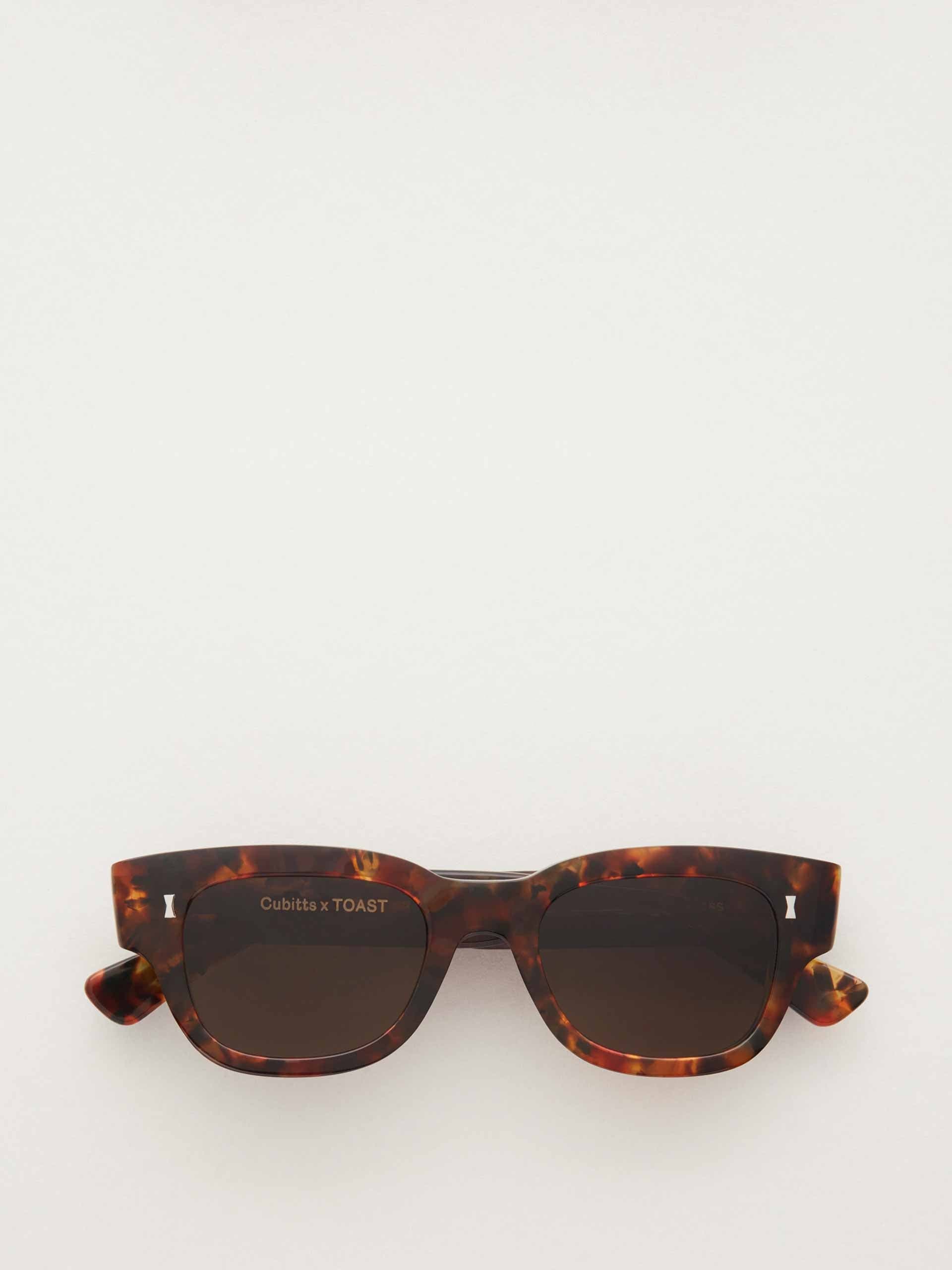 Acetate tortoiseshell rectangular sunglasses