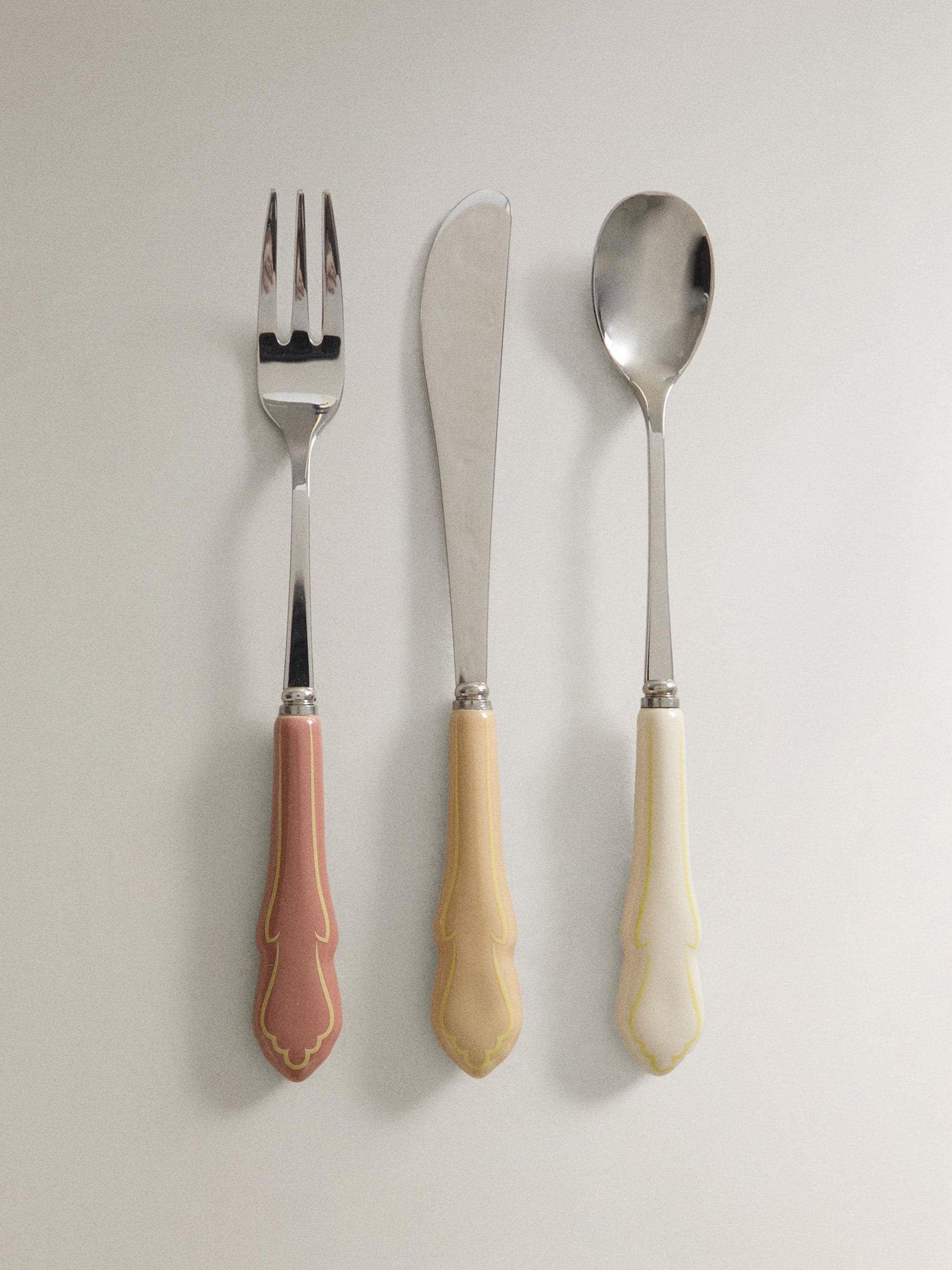 Brunch cutlery with ceramic handles (set of 3)